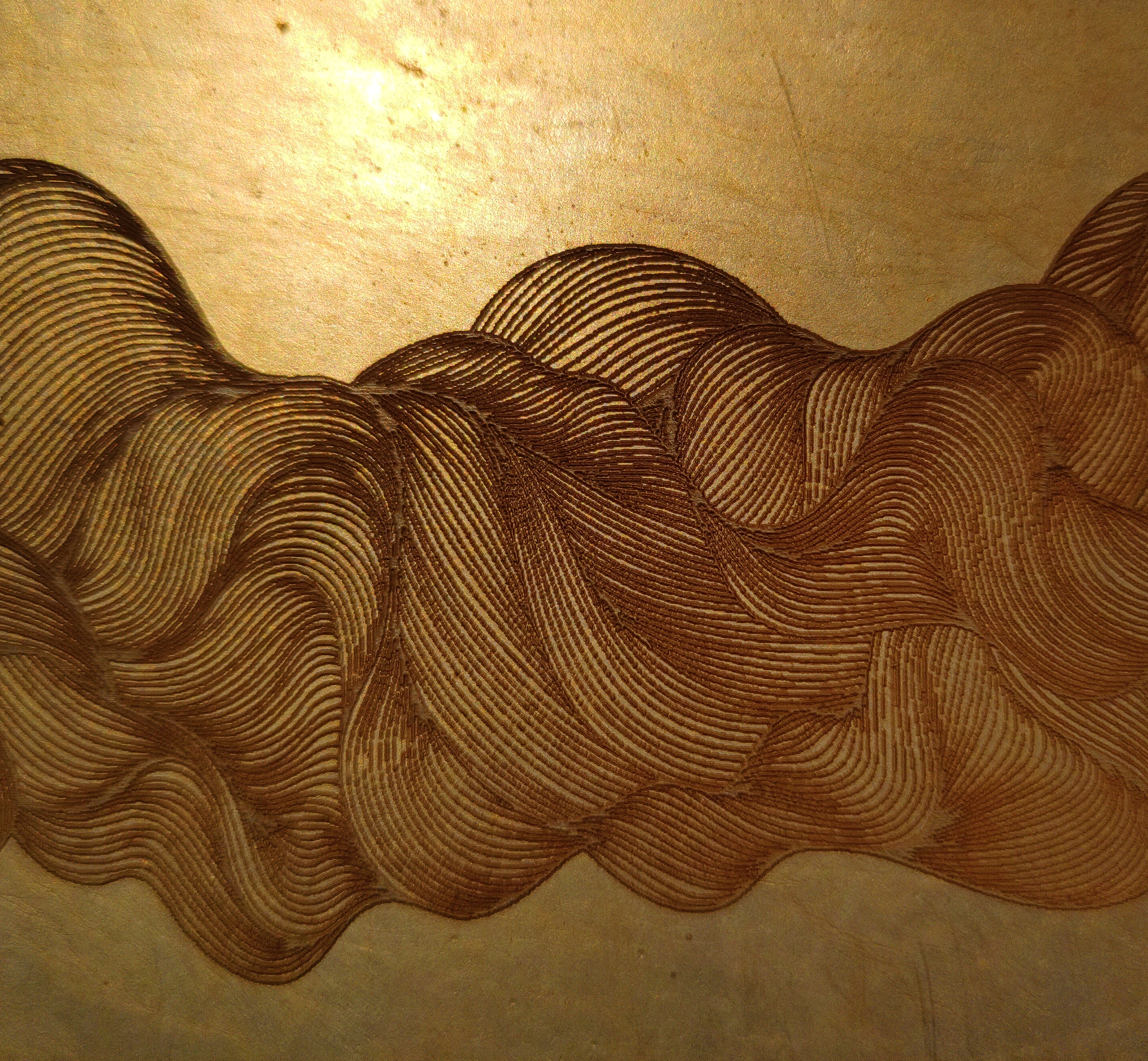 Gravure sur cellulose bactérienne de kombucha